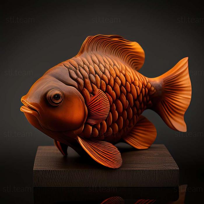 3D model Chocolate oranda fish (STL)